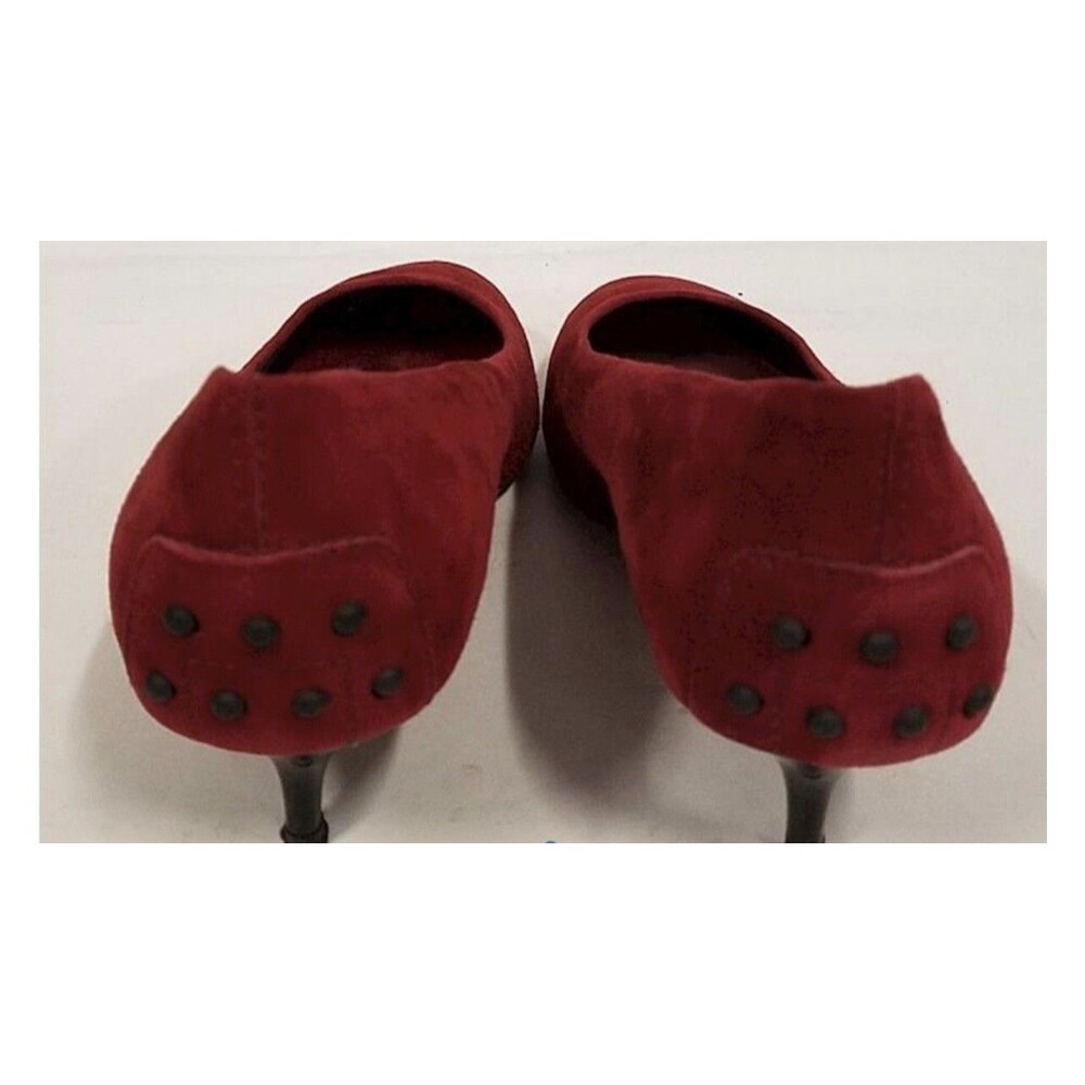 Tod's Woman's Red Suede Heels Size 39 With Bag - Picture 2 of 7
